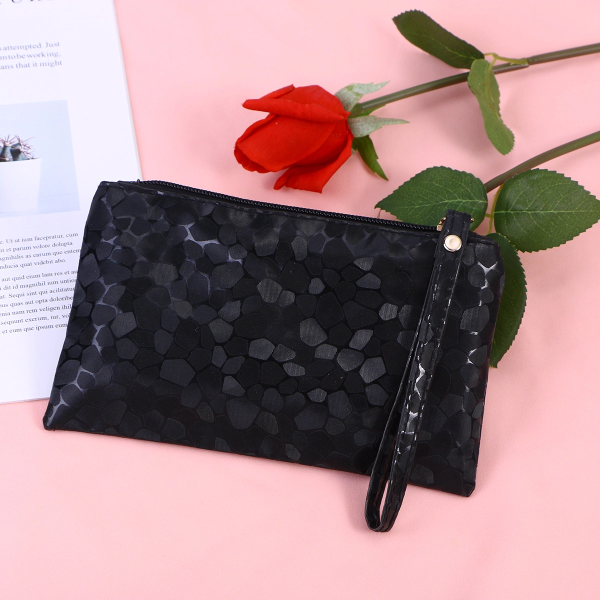 Mini Lady Wallet Handbag Mobile Phone Key Bag Women Small Change Coin Purse (Black)