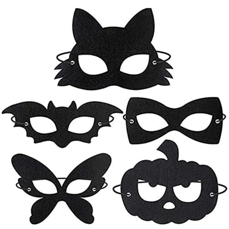 10Pcs Felt Eye Mask Masquerade Halloween Ball Masquerade Mask for Festival Carnival