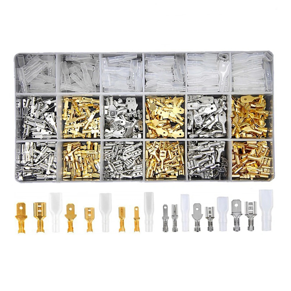 720Pcs Assorted Insulated Electrical Wire Terminal Crimp Connector Kit Spade Set