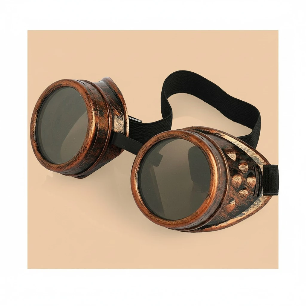 Vintage Steampunk Gothic Welding Goggles Glasses (Copper)