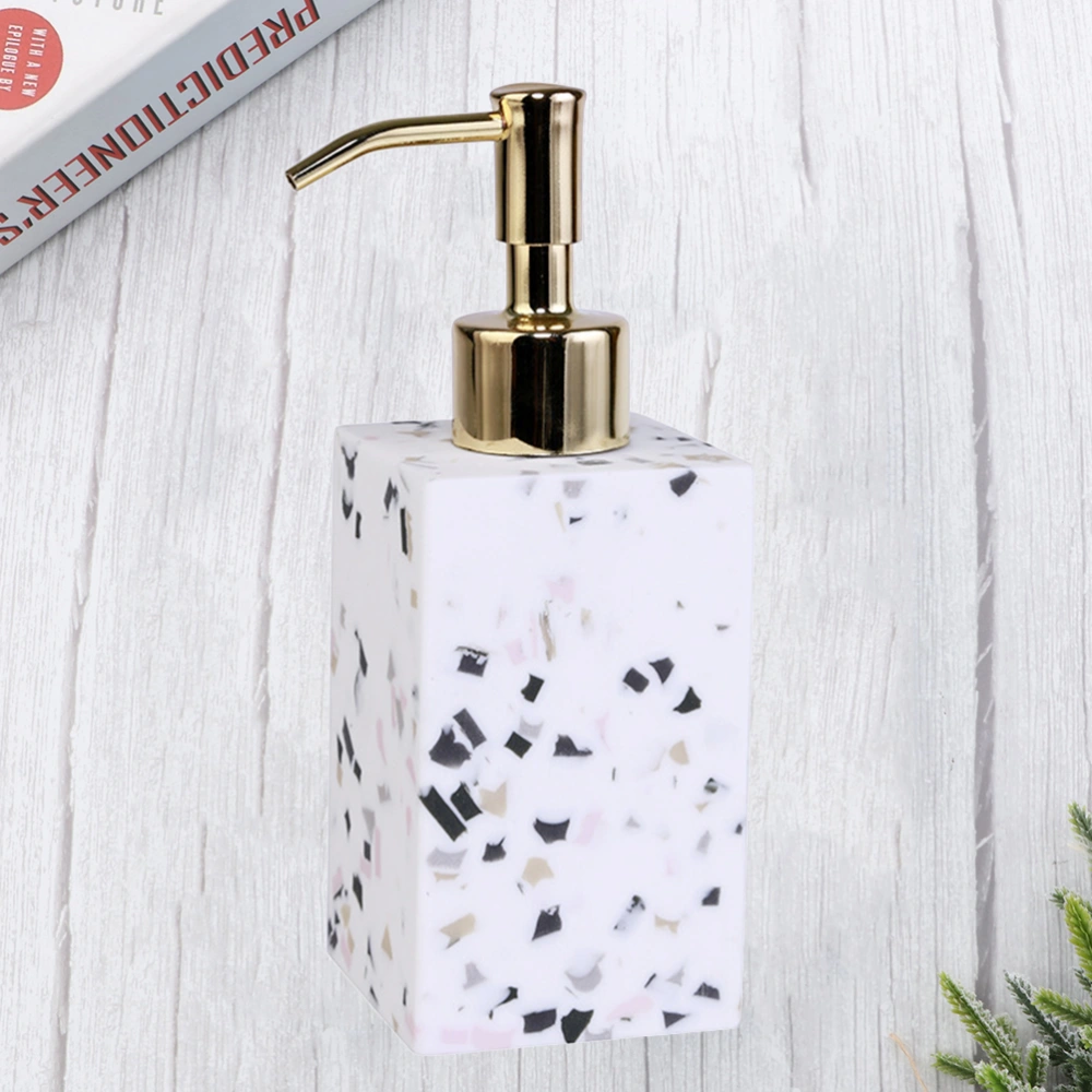 200ml Duarble Terrazzo Body Dispenser with Stainless Steel Pump for Shampoo Shower Gel Cosmetic Lotion