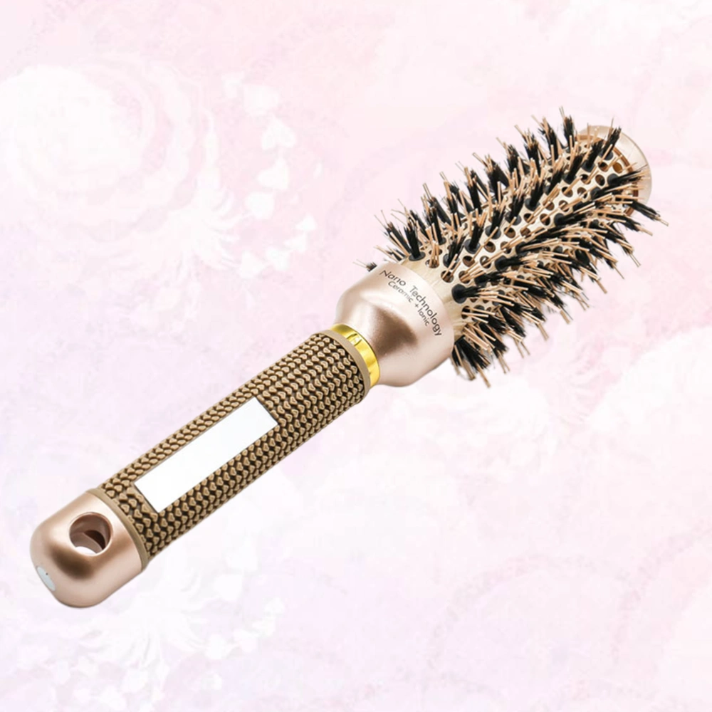 Hair Curling Comb Creative Roller Comb Aluminium Rubber Handle Multi-purpose Roller Comb for Home Salon (4.5cm Style)