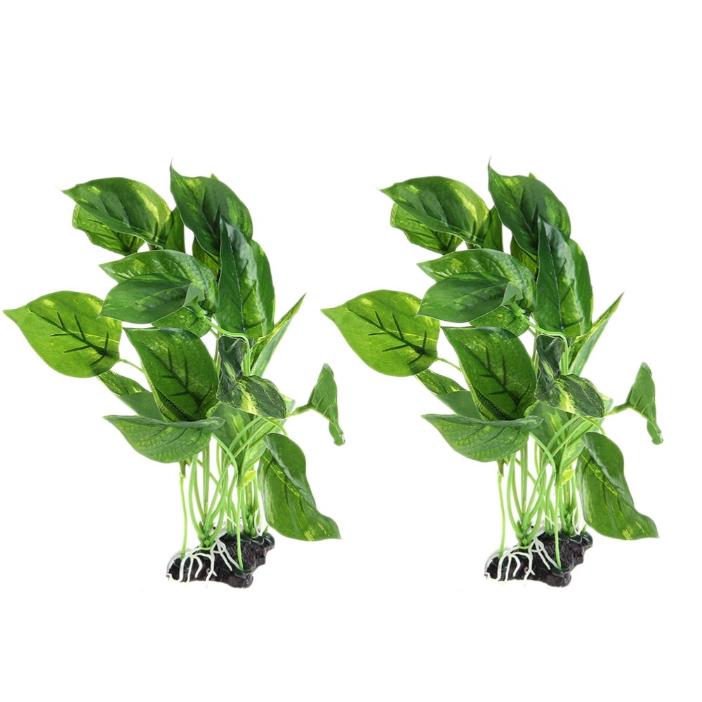 2pcs Artificial Aquarium Plants Fish Tank Aquarium Decorations Background Water Plants Beautiful Plastic Aquarium Plant