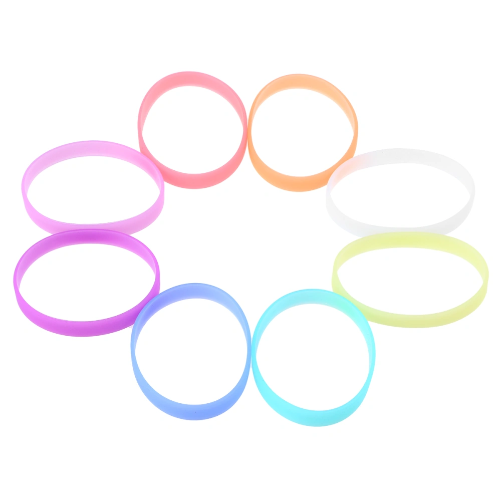 24PCS Luminous Wristbands Silicone Colorful Bracelets Custom Bands Party Favors for Fittness Sports School Carnival(Mixed Colors)