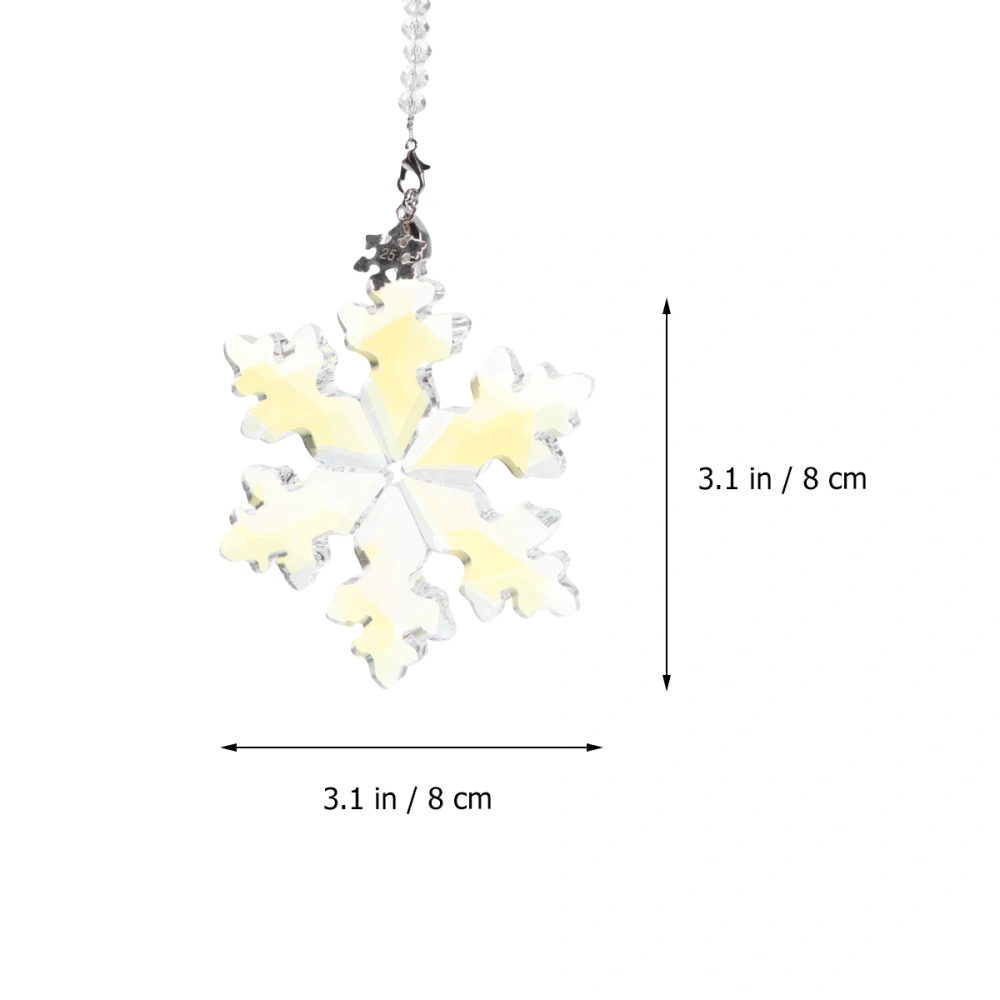 Fashion Car Hanging Pendant Craetive Snowflake Shape Hanging Decoration Crystal Hanging Adorment for Automobile Vehicle