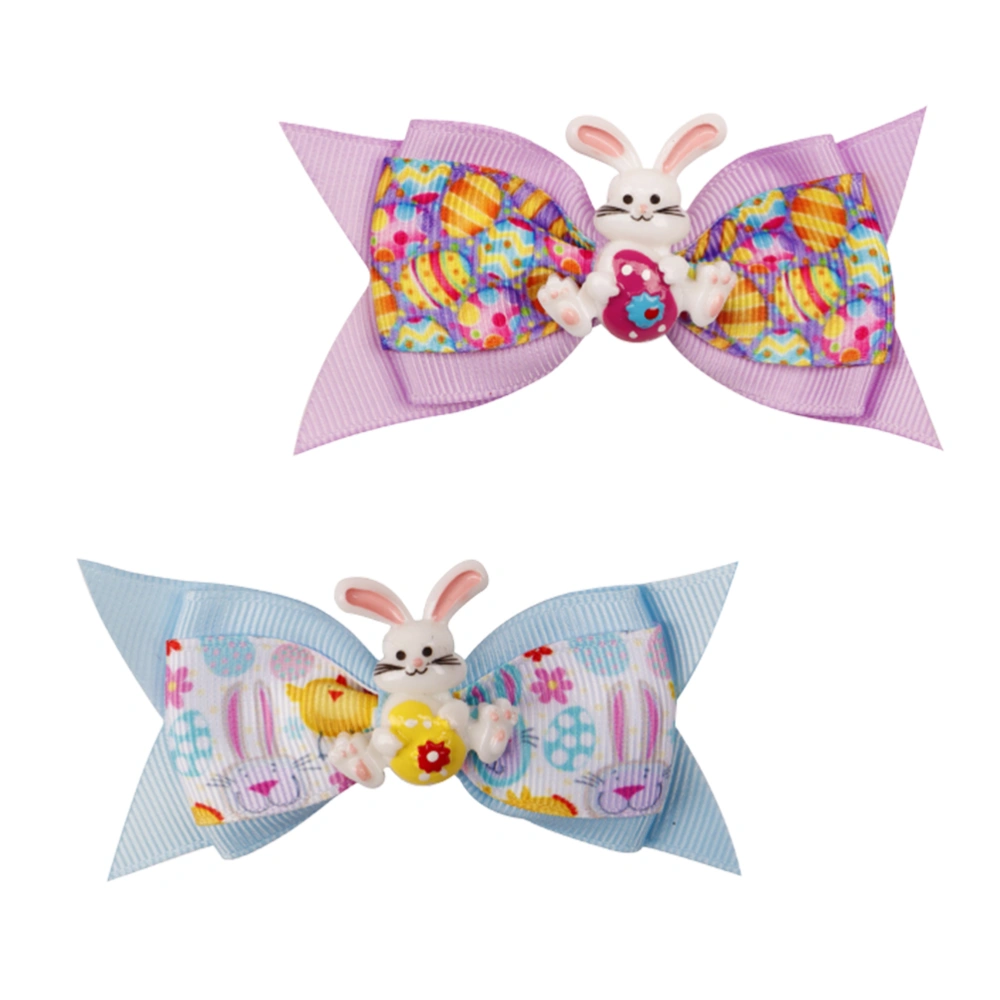 2Pcs Rabbit Designed Hair Clips Kids Hair Easter Barrette Girls Headdress (430, 308)