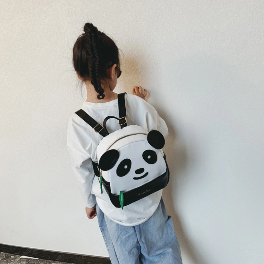 Cartoon Panda Pattern Lovely Travel Backpack Rucksack School Bag Shoulders Bag for Boys Girls (Large Size, Black)