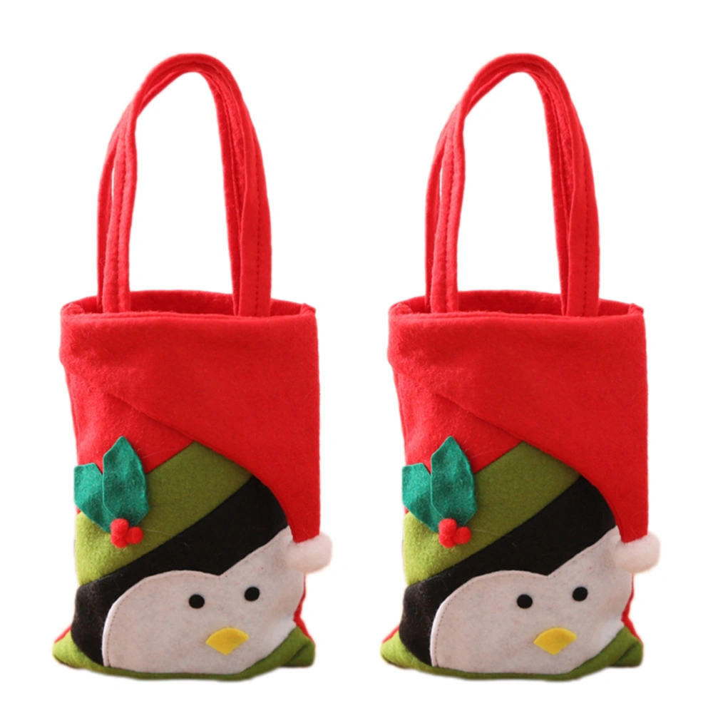 2pcs Exquisite Xmas Hand Bags Christmas Sweets Pouch Candy Pouch Candy Bags