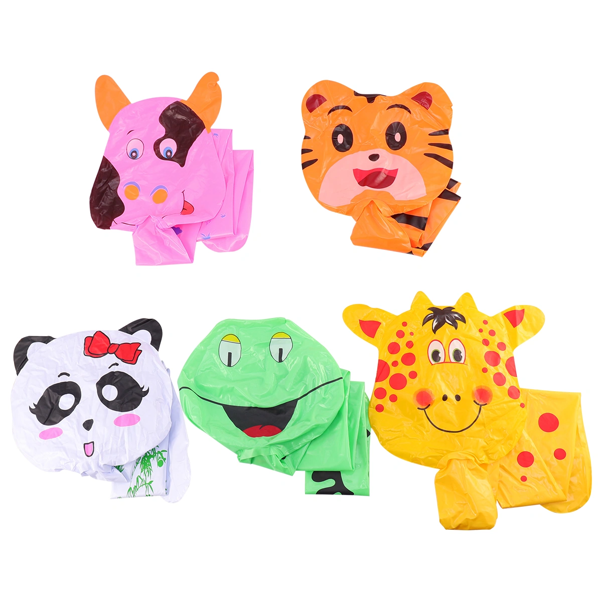5pcs Kids PVC Inflatable Animal Toy Funny Inflatable Toy Playing Long Stick Toy Educational Toy (Random Style)