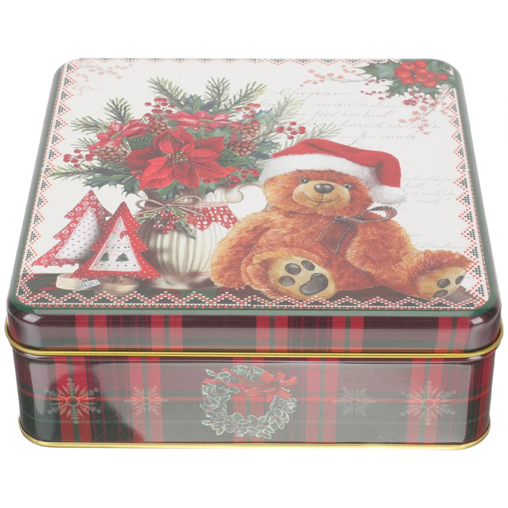 Christmas Tinplate Box Cookie Dessert Packing Box Decorative Candy Wrapping Box