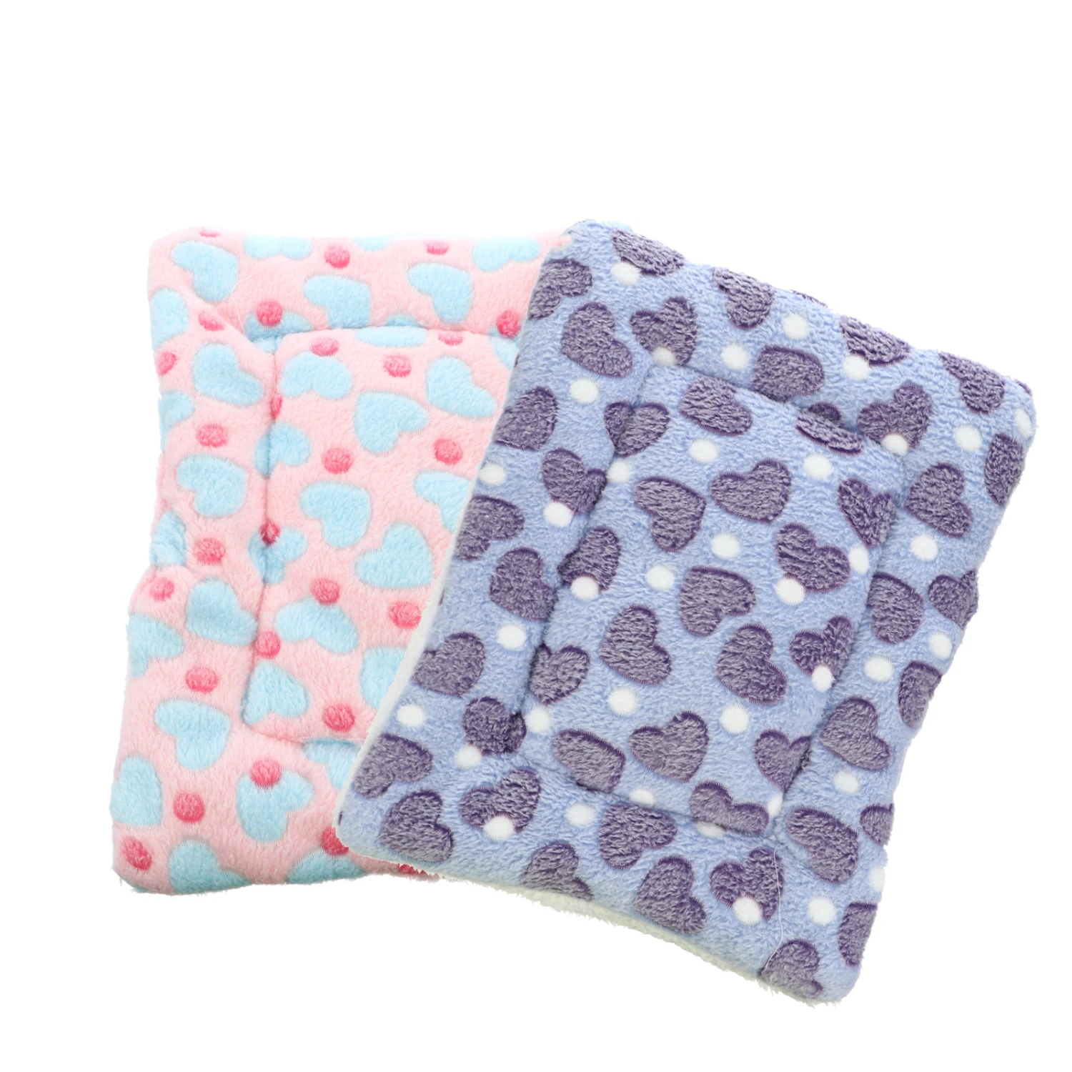 2pcs Pet Dog Cat Sleep Blanket Mat Bed Nest Pad Cushion Warm Mattress Bed