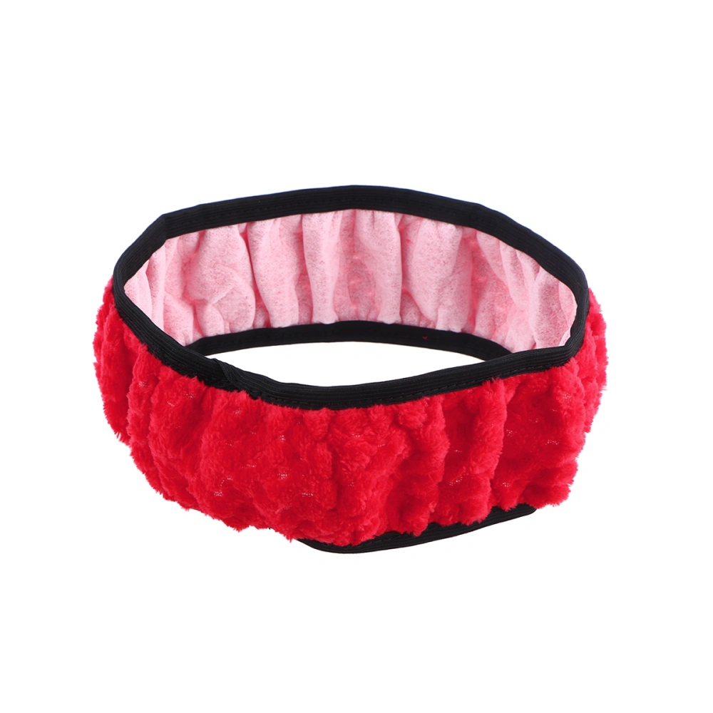 Car Steering Wheel Cover Antiskid Four Seasons Elastic Band for Diameter 36-38CM Steering Wheel Car (Red)