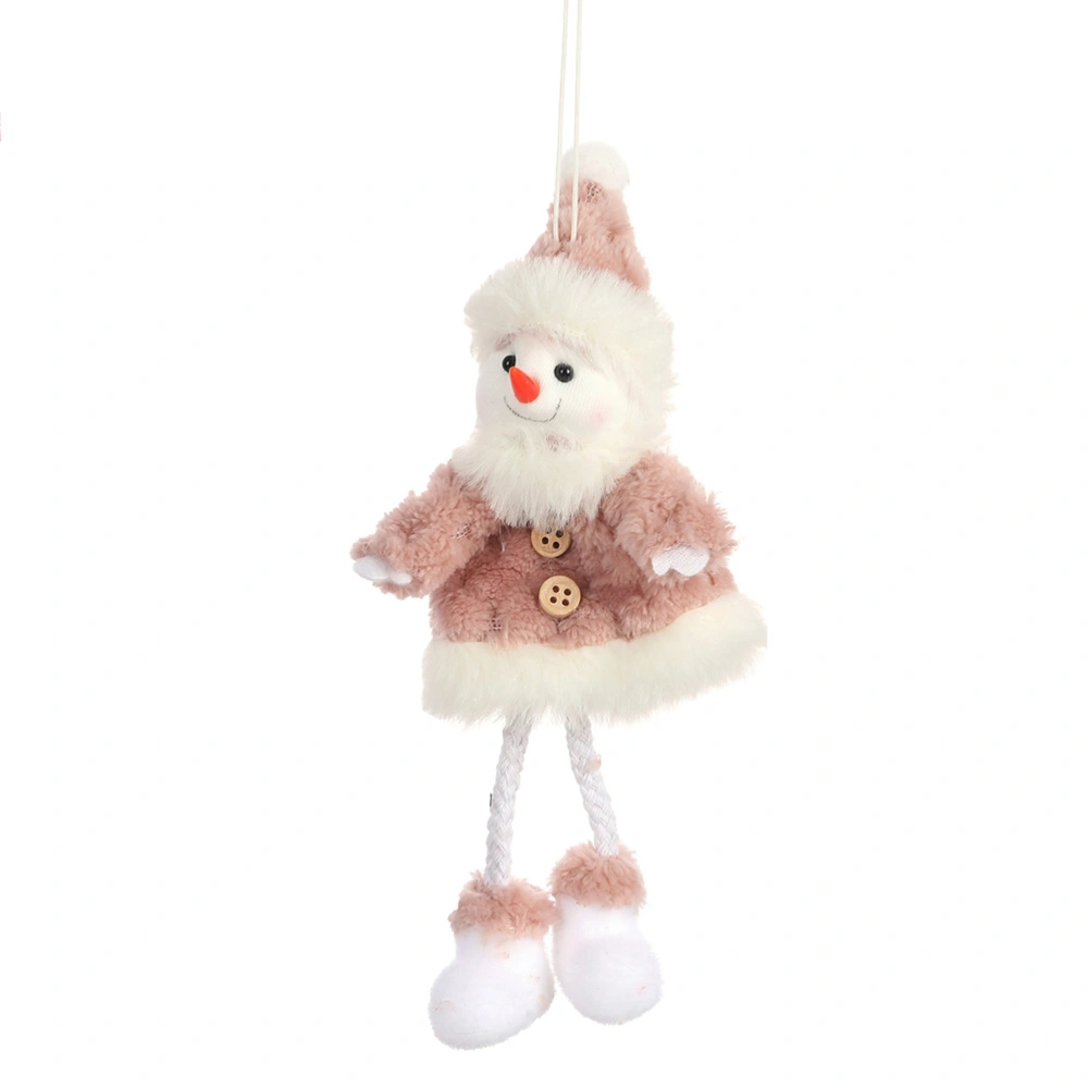 Creative Christmas Party Xmas Tree Hanging Adornment Christmas Tree Mini Hanging Doll Plush Snowman Hanging Pendant