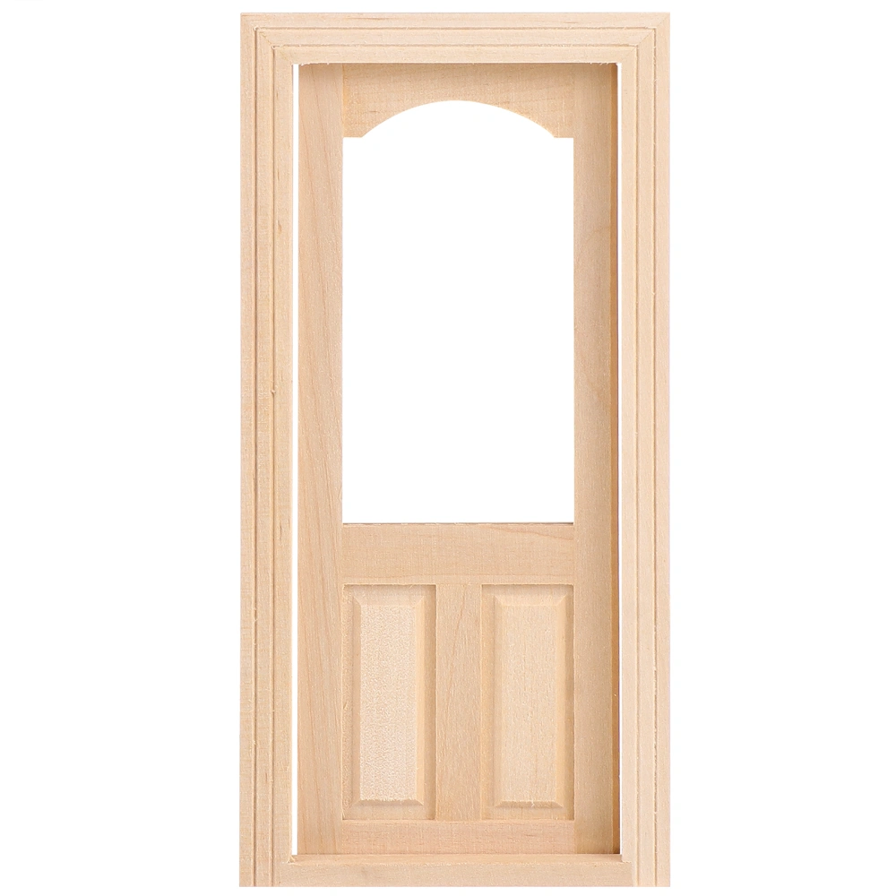 1pc 1:12 Door Mold DIY Doll House Decor Mini Wood Door with Glass Window