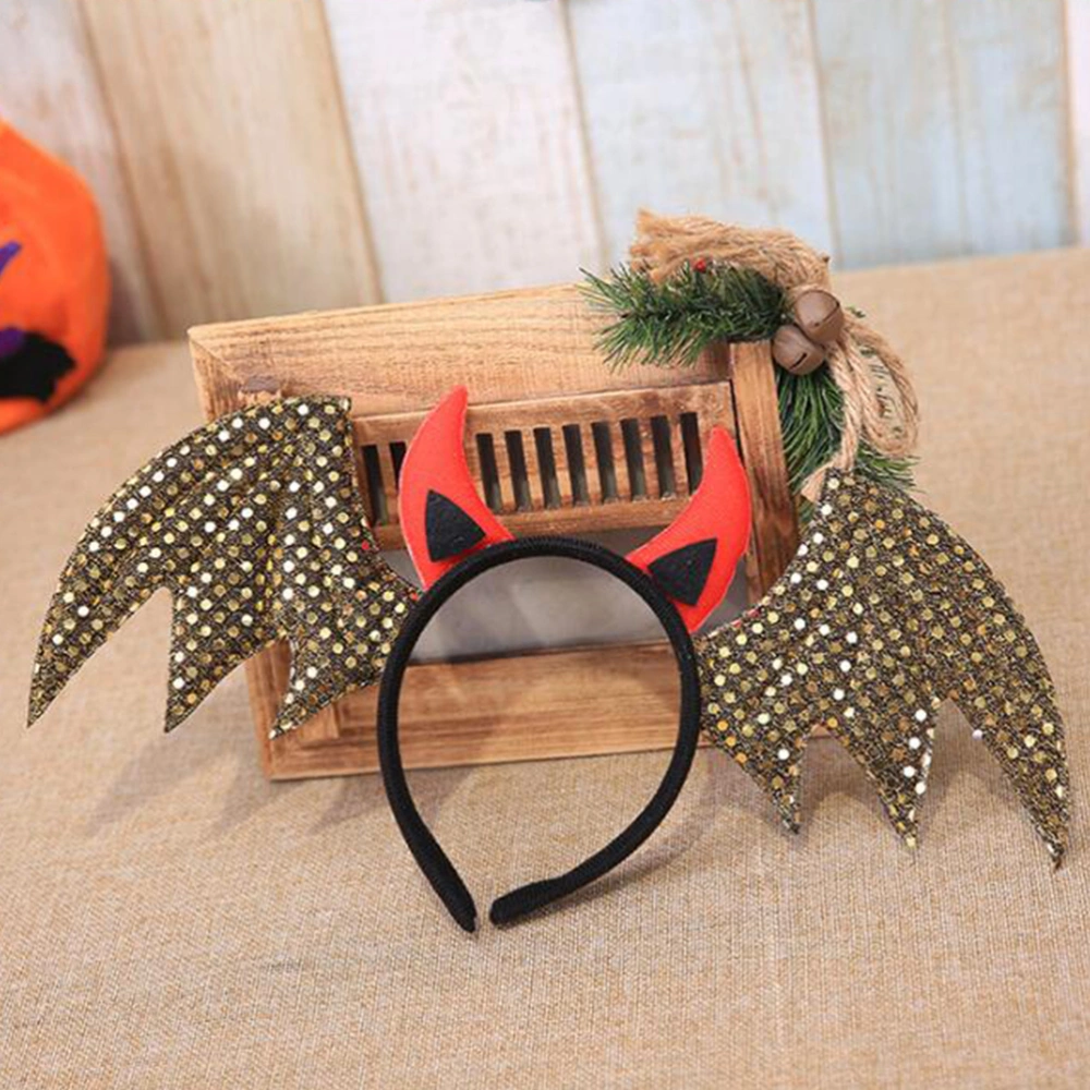 2pcs Bat Hair Ornaments Headband Hair for Halloween Party Gathering