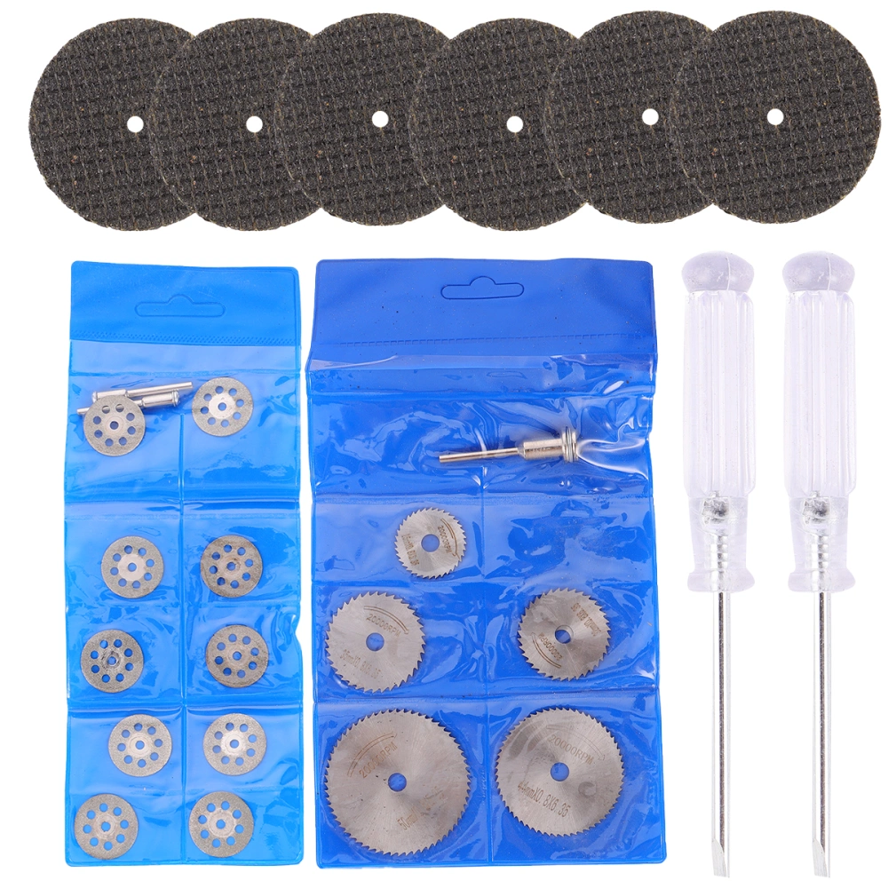 44 Pcs Cutting Wheel Set Cutting Discs with Mandrels Hand Tool for Stone Metal