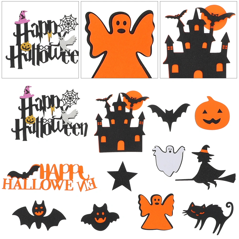 23pcs Halloween Bat Ghost Witch Pumpkin Cake Toppers Decorative Cake Inserts