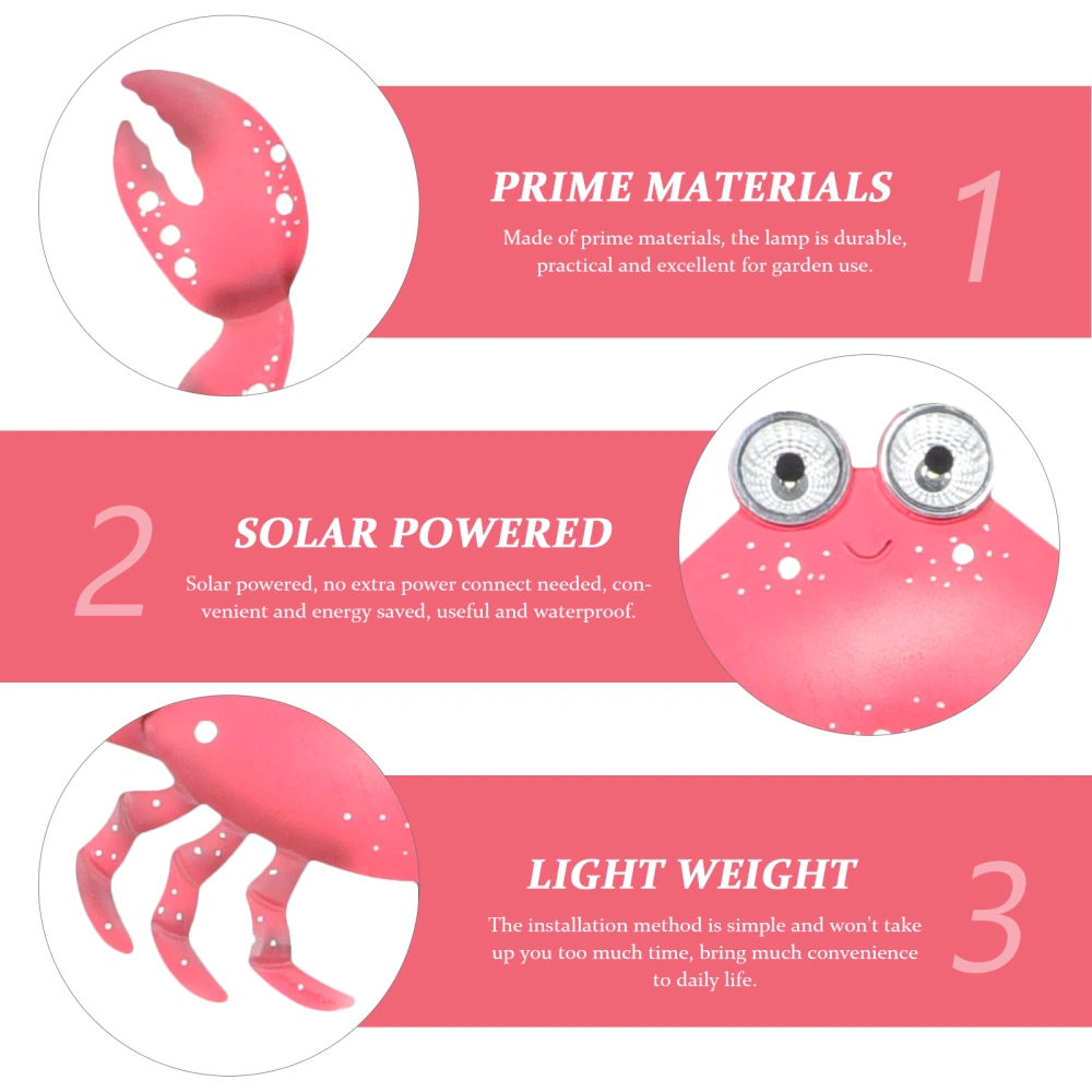 Crab Shape Solar Powered Garden Lamp Outdoor Solar Stake Light Garden Solar Lamp