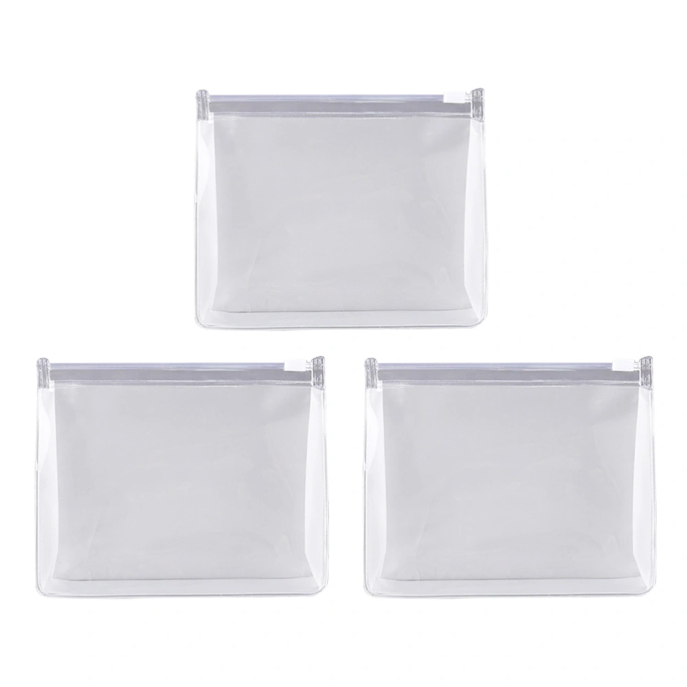 3pcs Transparent Makeup Bags PVC Portable Waterproof Storage Bag Case Toiletry Bag Wash Bag