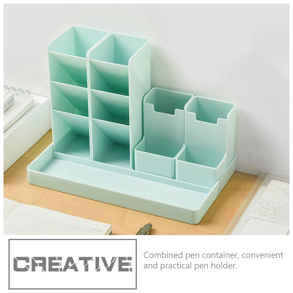 Desktop Pencil Organizer Multi-grid Stationery Holder Combined Pen Holder Office Supply