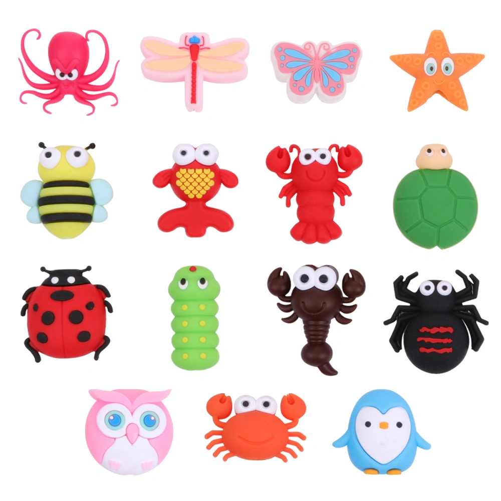 15Pcs Cartoon Insect Data Line Protective Case Bite Data Line Protective Case