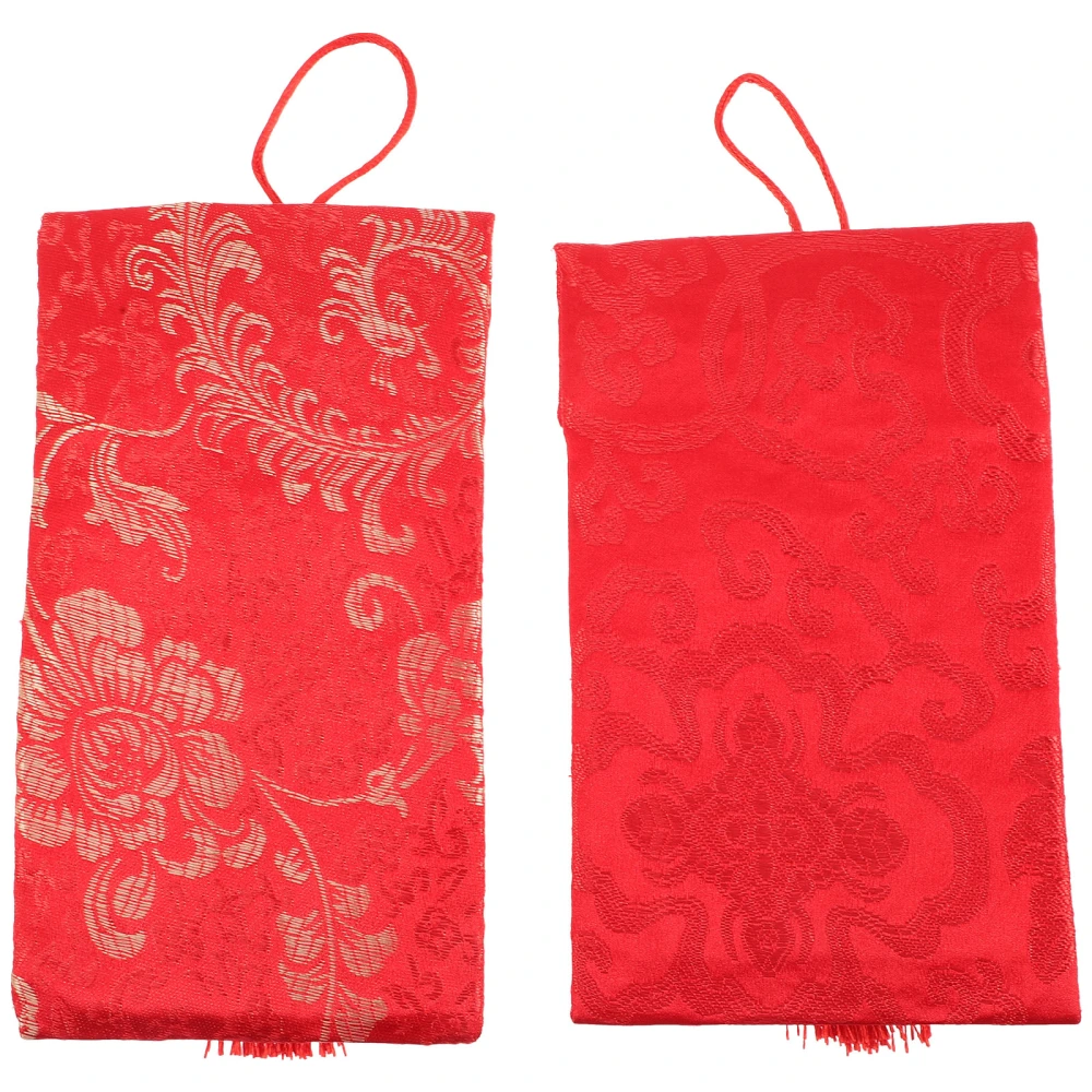 2pcs Chinese Style Red Envelopes New Year Money Packet Festival Cloth Red Packets