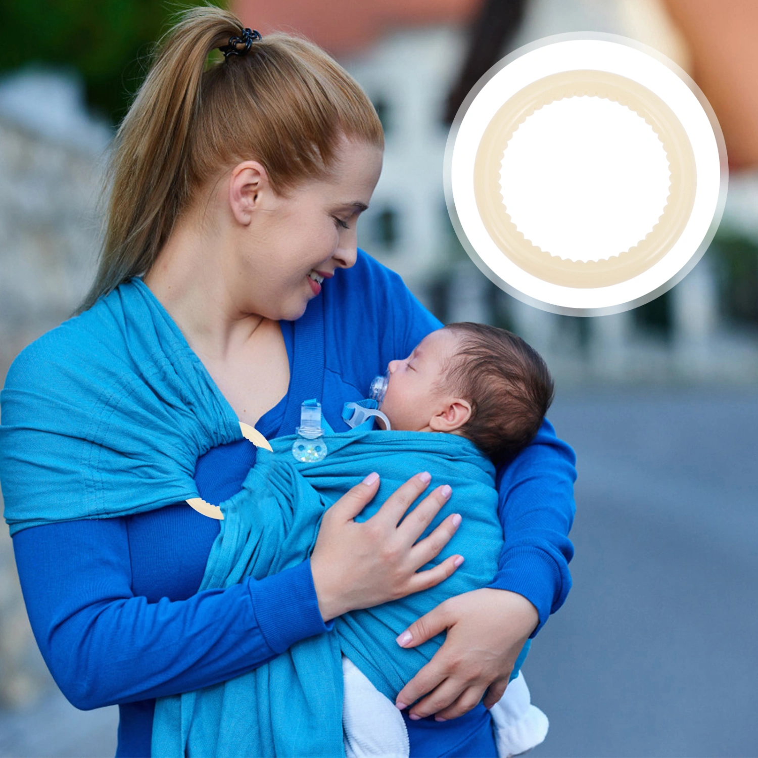 4pcs Baby Carrier Ring Plastic Wrap Carrier Ring Infant Sling Carrier Ring
