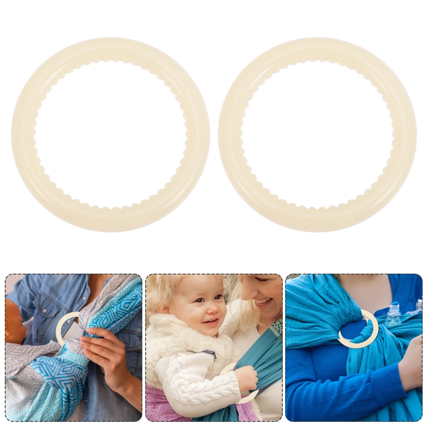 4pcs Baby Carrier Ring Plastic Wrap Carrier Ring Infant Sling Carrier Ring