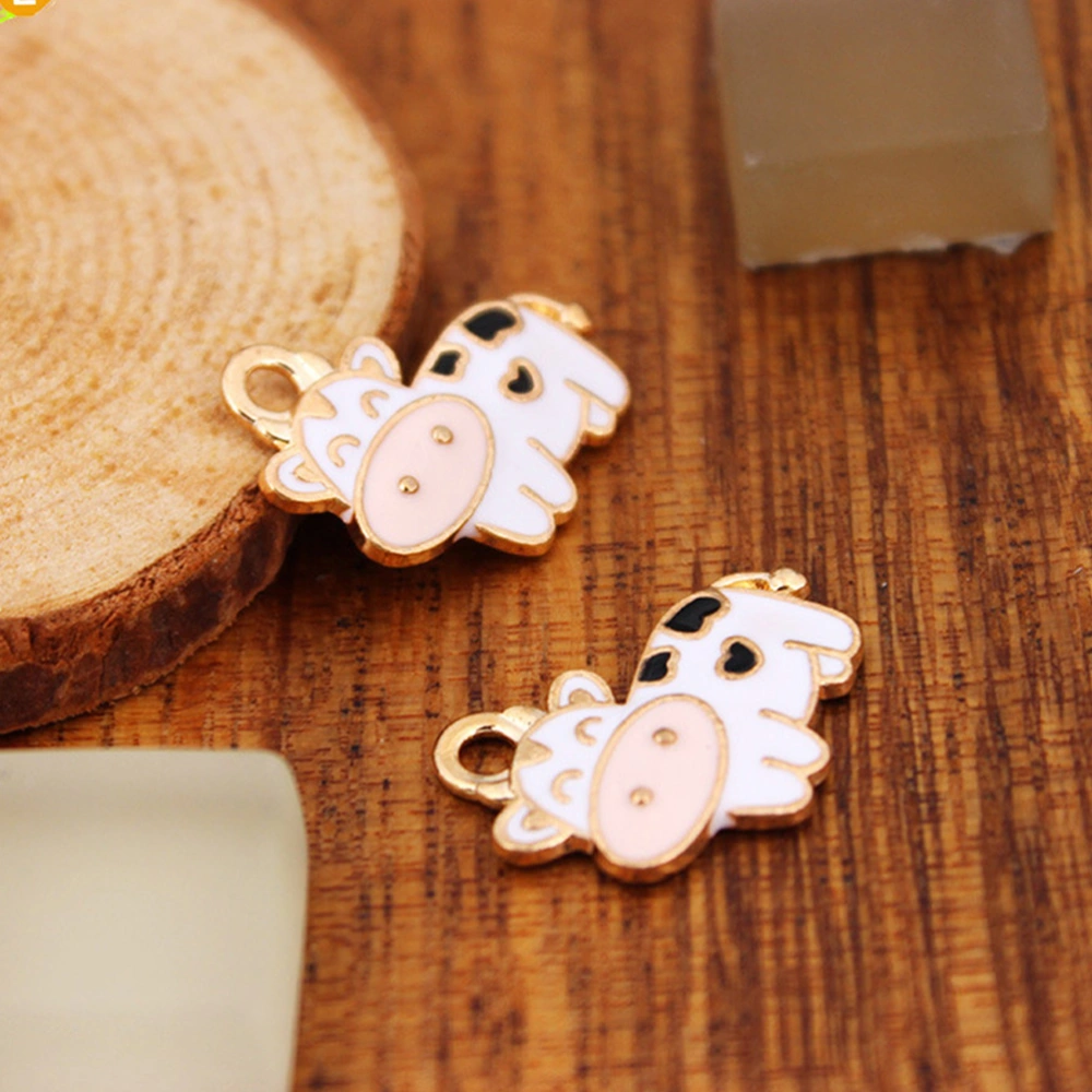 40pcs Fashion DIY Pendants Creative Cow-shaped Charms Jewelry Making Accessories