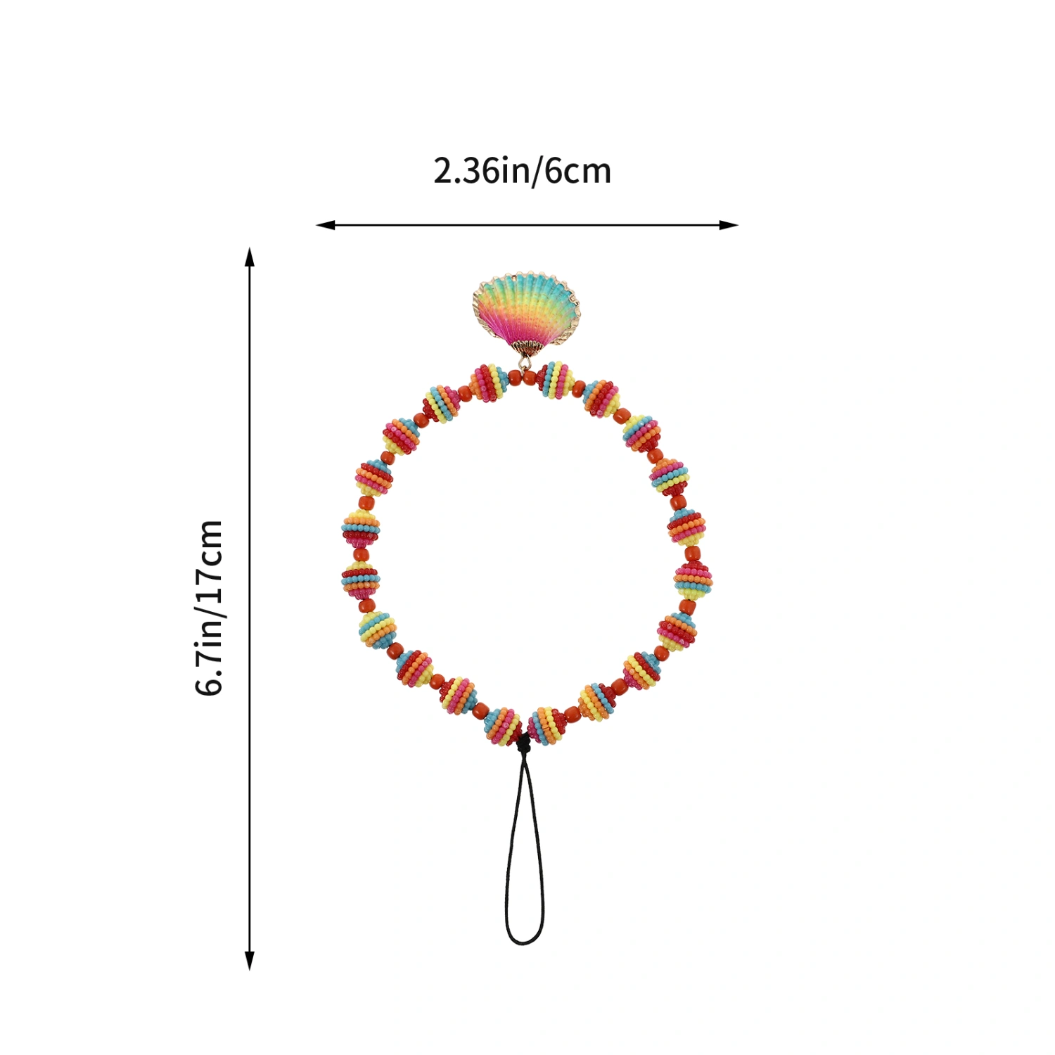 4Pcs Colorful Acrylic Pearl Shape designed Beaded Phone Hanging Chains