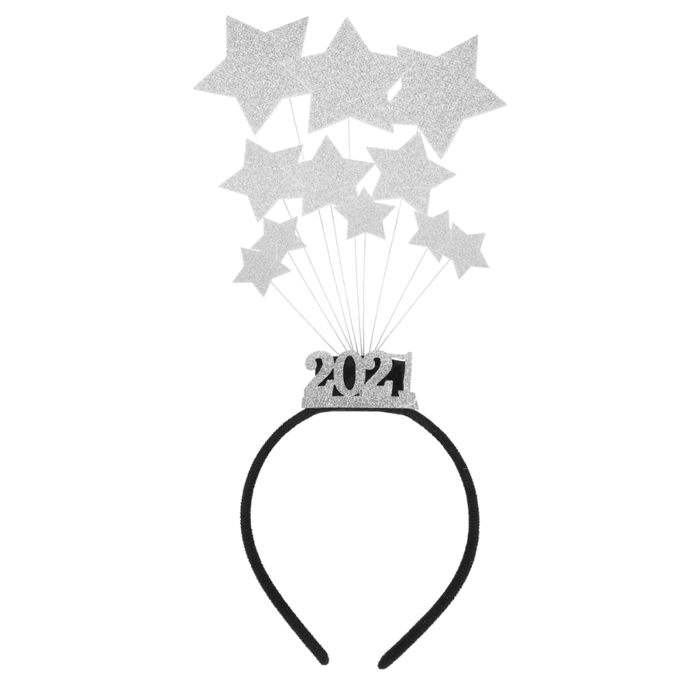 1 Pc 2021 New Year Party Sequin Star Hair Creative Party Headdress