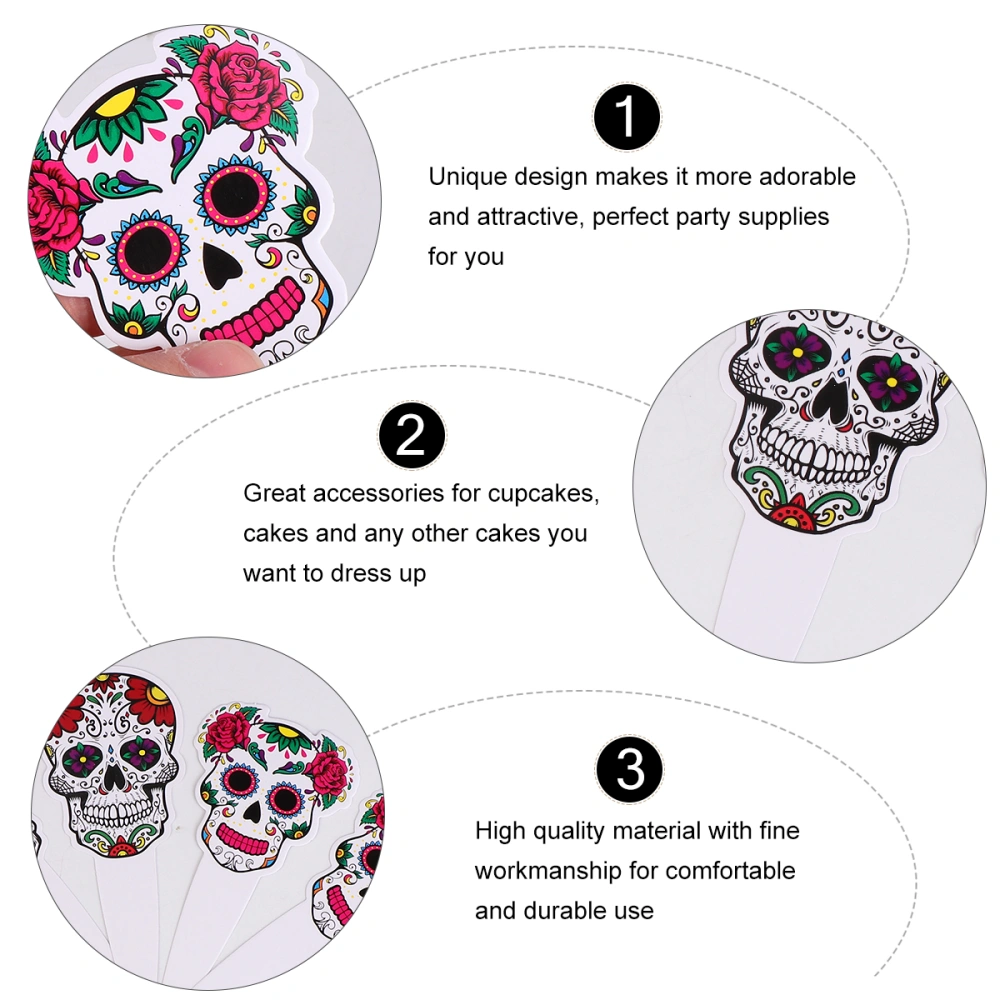 1 Set of Holiday Party Cake Topper Day of the Dead Cake Decors Party Supplies