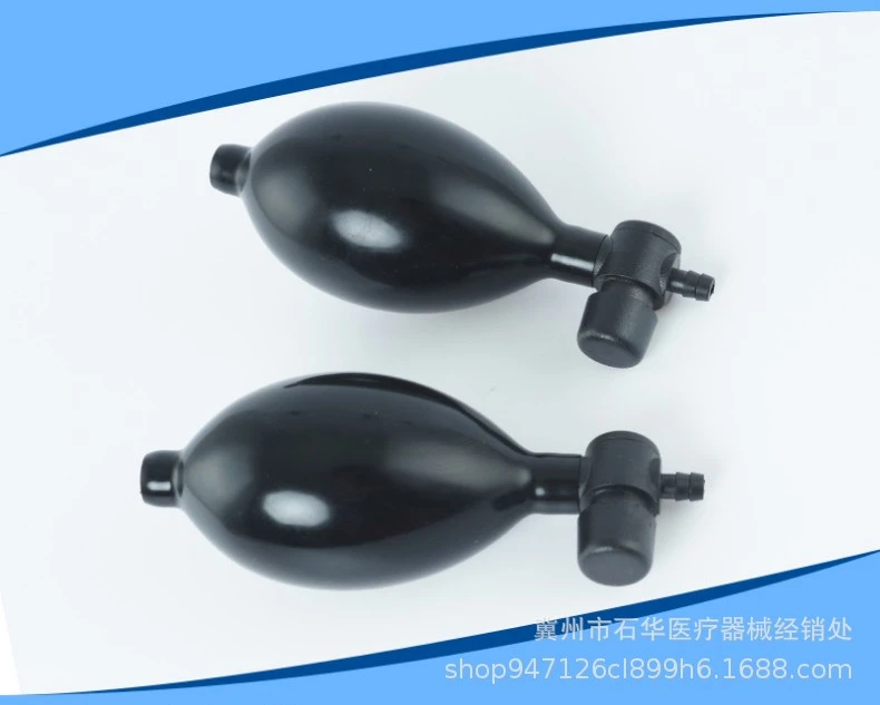 2Pcs Replacement Manual Inflation Pump Blood Pressure Meter Latex Bulb with Air Release Valves