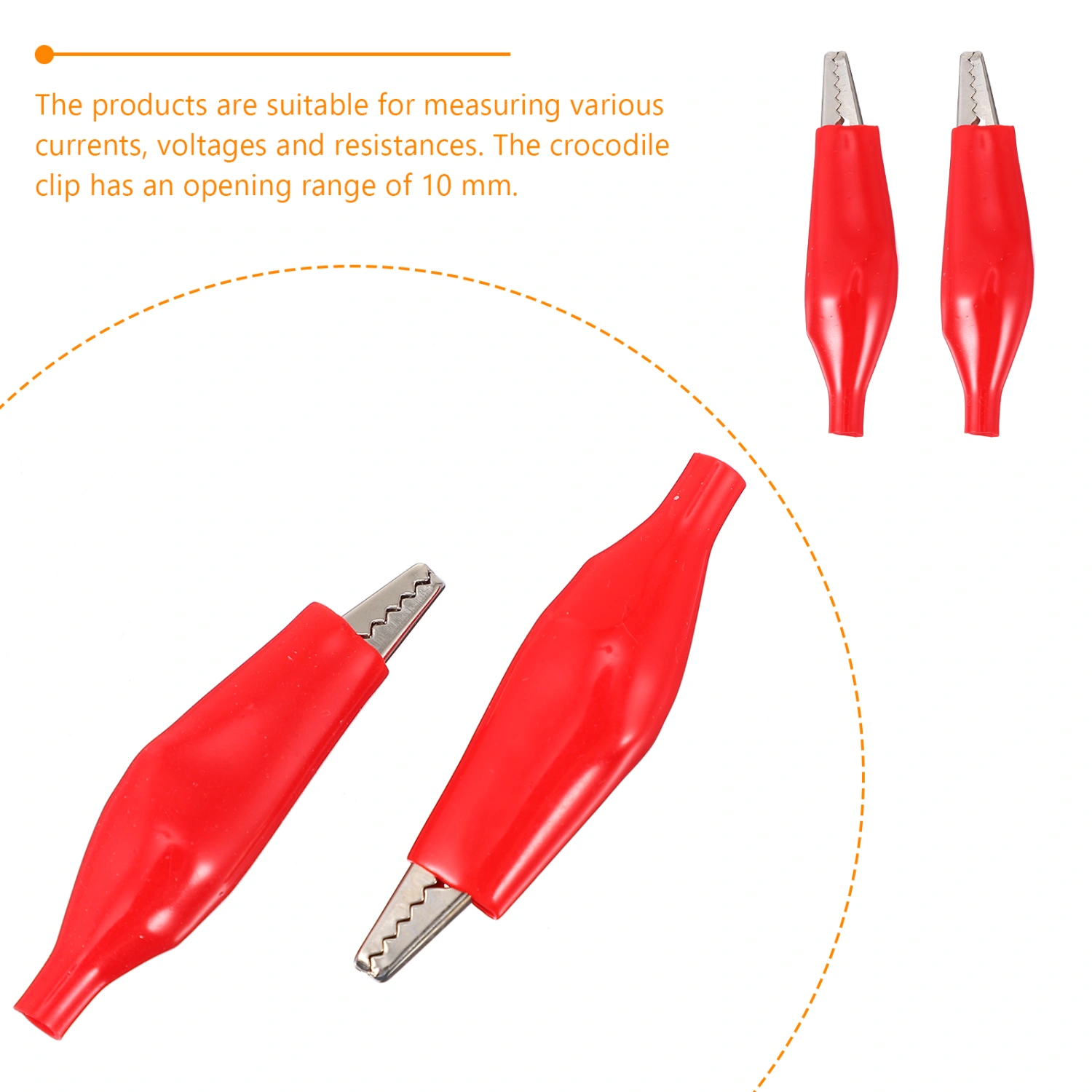 20pcs Insulation Electric Testing Alligator Clips Durable Cable Lead Clips