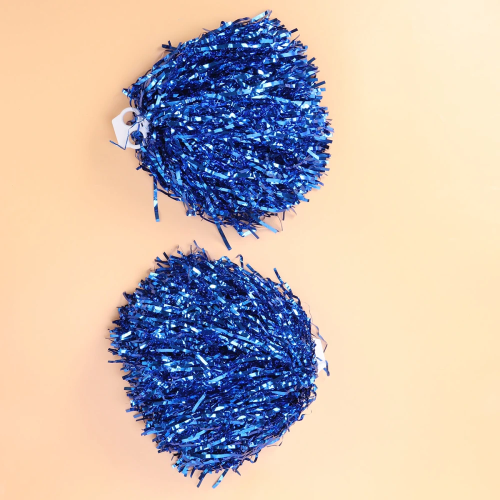 6 Pairs of Plastic Ring 50g Cheering Squad Spirited Fun Cheerleading Kit Cheer Poms for Both Kids College and High School Competition Cheering Sports Events (Blue)