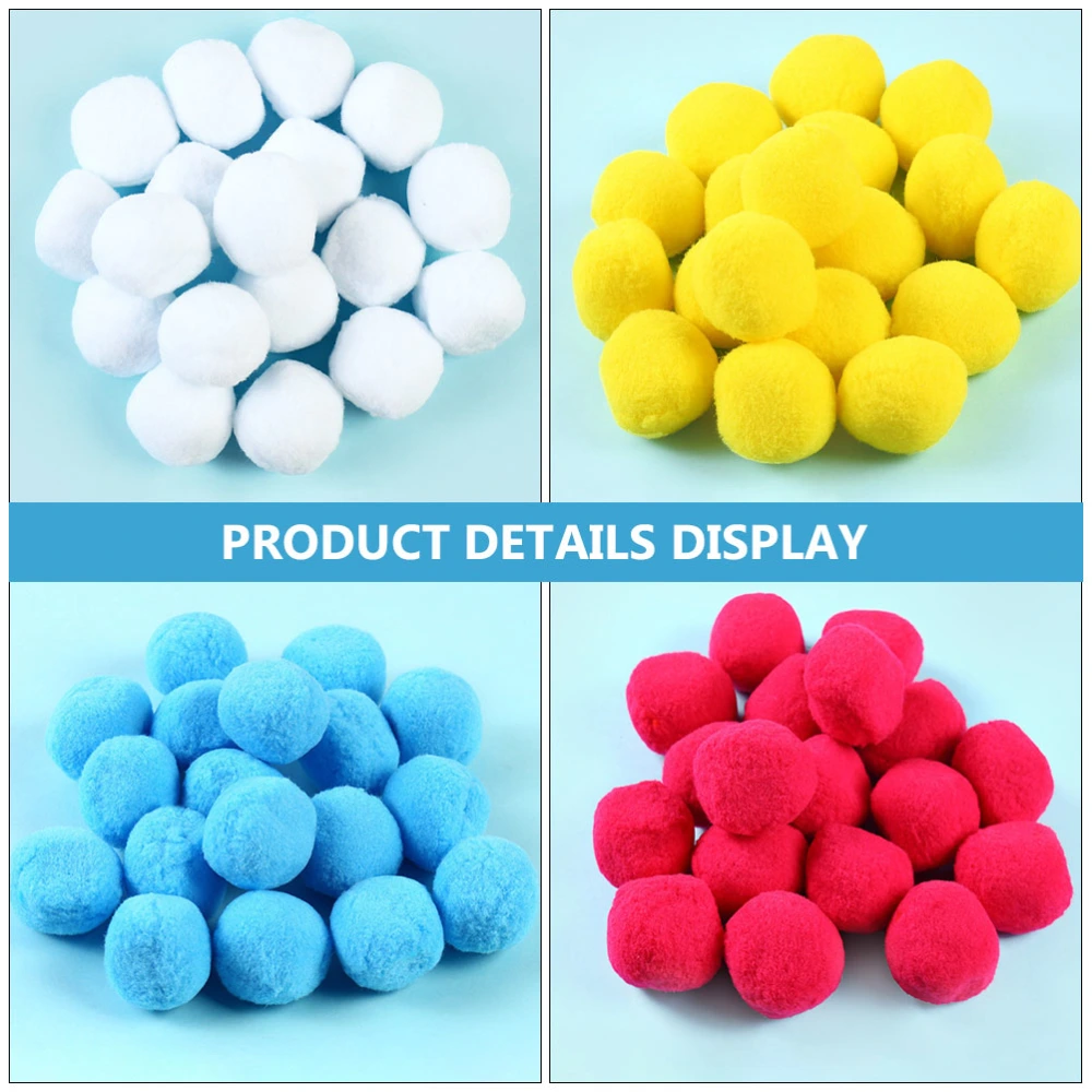 48Pcs Decorative Fluffy Balls DIY Plush Balls Adornments Children Ball Toys