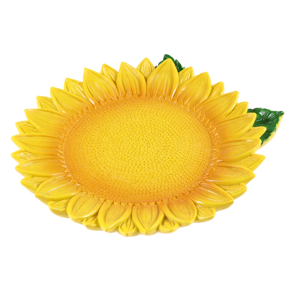 Resin Dried Fruit Plate Serving Tray Snack Plate Storage Plates Simulation Plants Nut Dish (Colorful Sunflower)