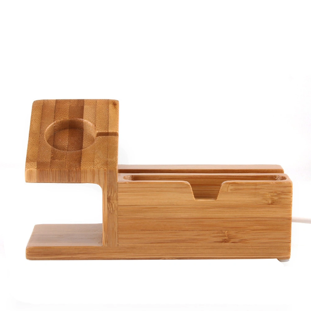 Wood Charging Dock Charge Station Stock Cradle Holder for Apple Watch iPhone Series