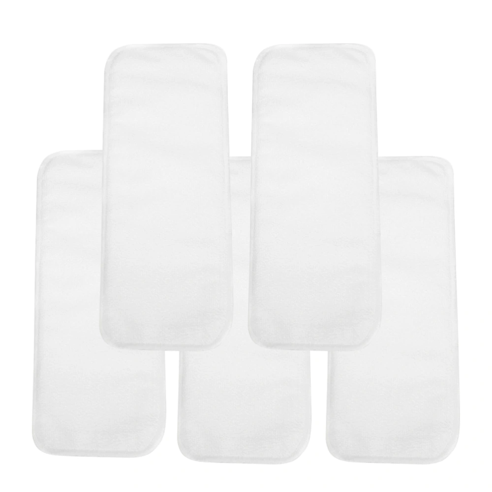 5Pcs Washable 3-Layers Baby Piss Mat Breathable Baby Piss Mat Waterproof Piss Mat Cotton Piss Pad(White)