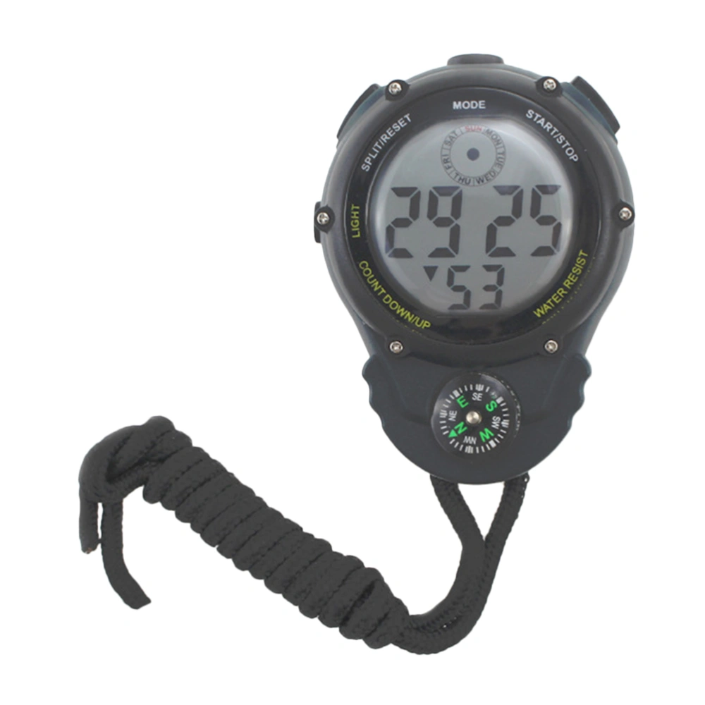 Plastic Match Stopwatch Professional Timer Electronic Stopwatch for Competitions (Black)