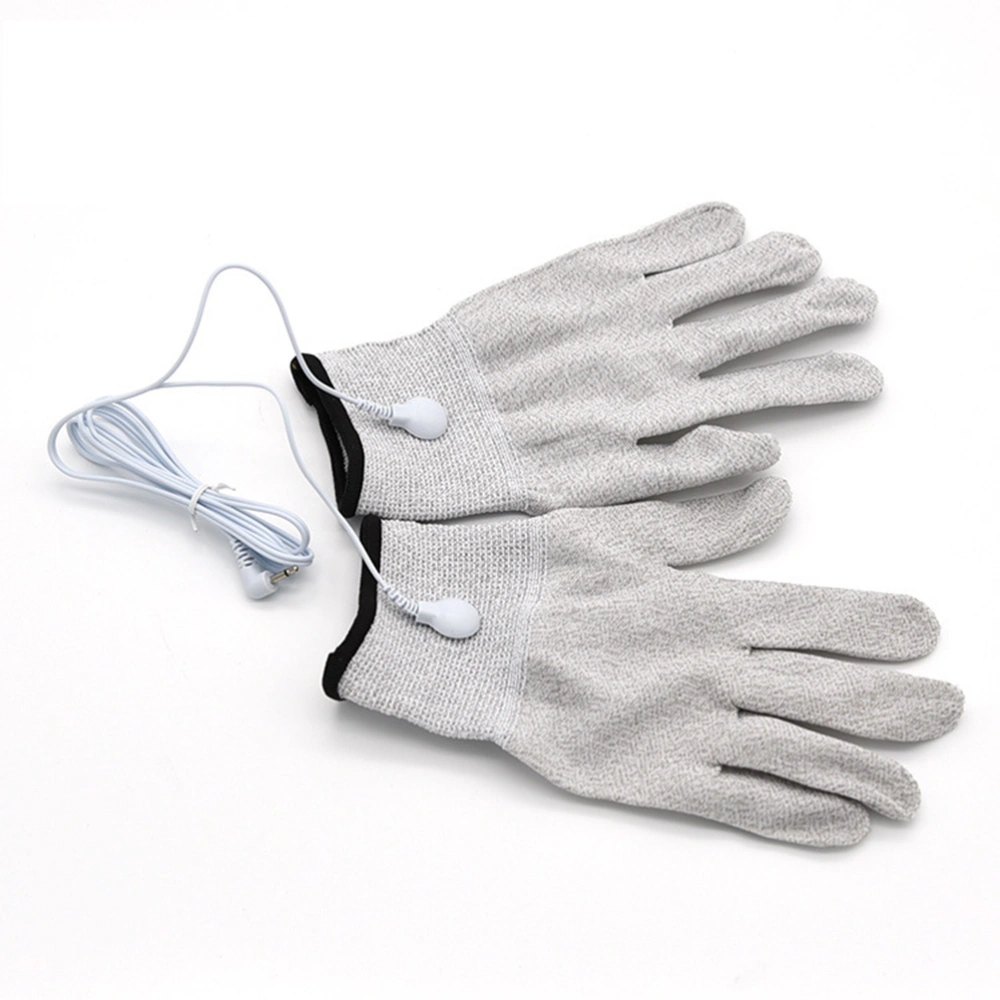 Electrode Gloves Electrical Fiber Therapy Massage Electro Gloves Electricity Conductive Gloves Sex Toys For Couples Lovers(Cable Not Included)