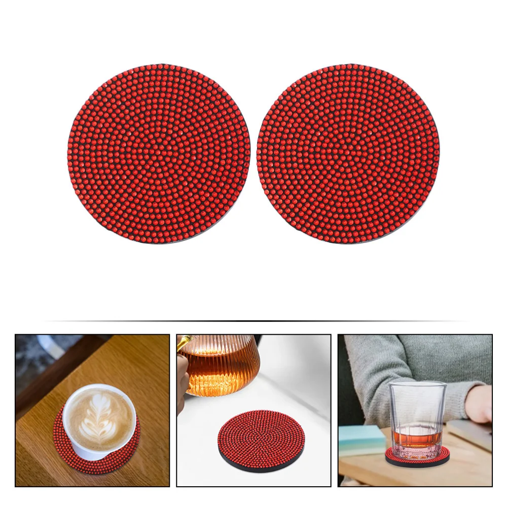 2pcs Cup Coasters Vehicle Coasters Auto Round Water Cup Holders Non-slip Cup Pads