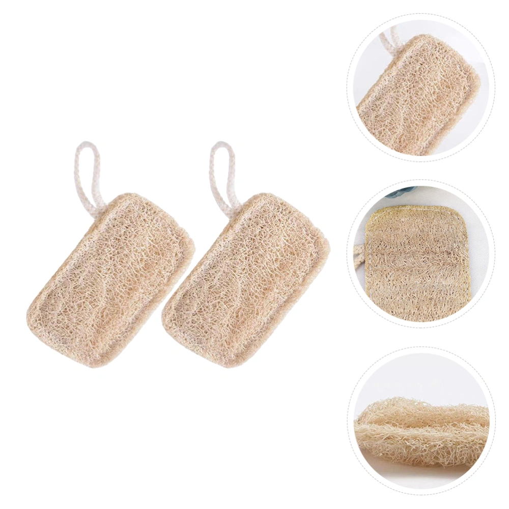 2Pcs Kitchen Natural Loofah Sponge Cleaning Sponge Brushes Bowl Scrubber Sponges