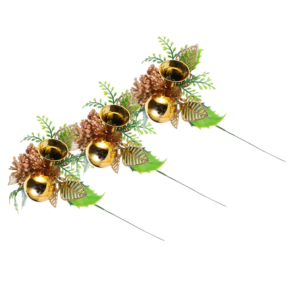 3Pcs Simulation Plants Berry Garland Decor Artificial Plstic Pine Cone Decor