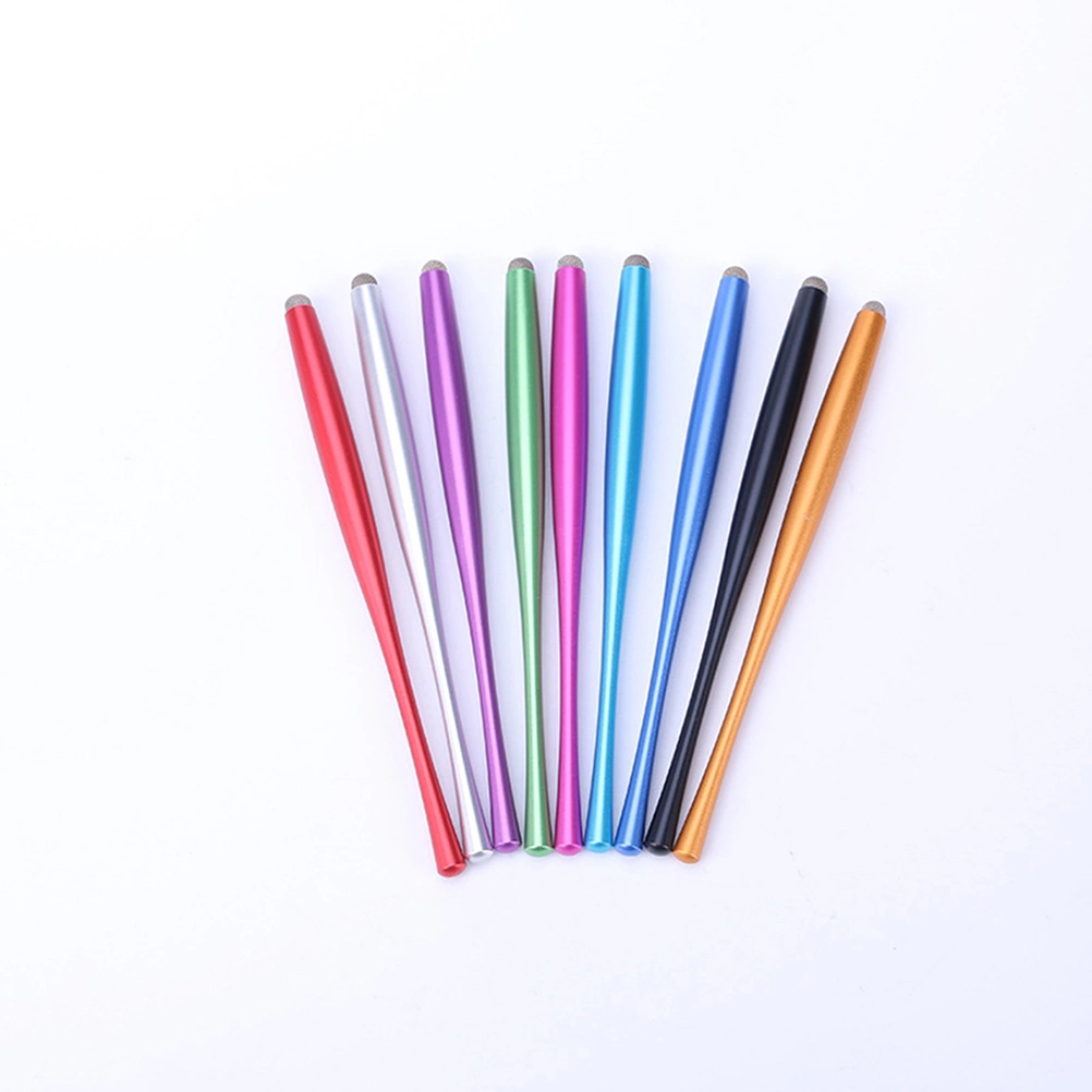 4pcs Metal Capacitive Stylus Replacable Fiber Cloth Tip Touch Pen Handwriting Capacitive Pens for Phone Tablet (Mixed Colors)