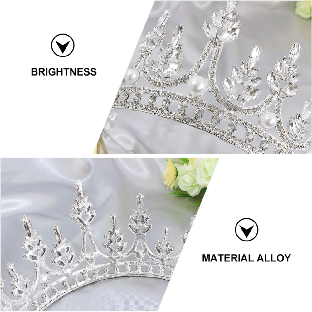 1pc Fashion Gorgeous Bride Crown Headdress Wedding Decorative Crown Headband