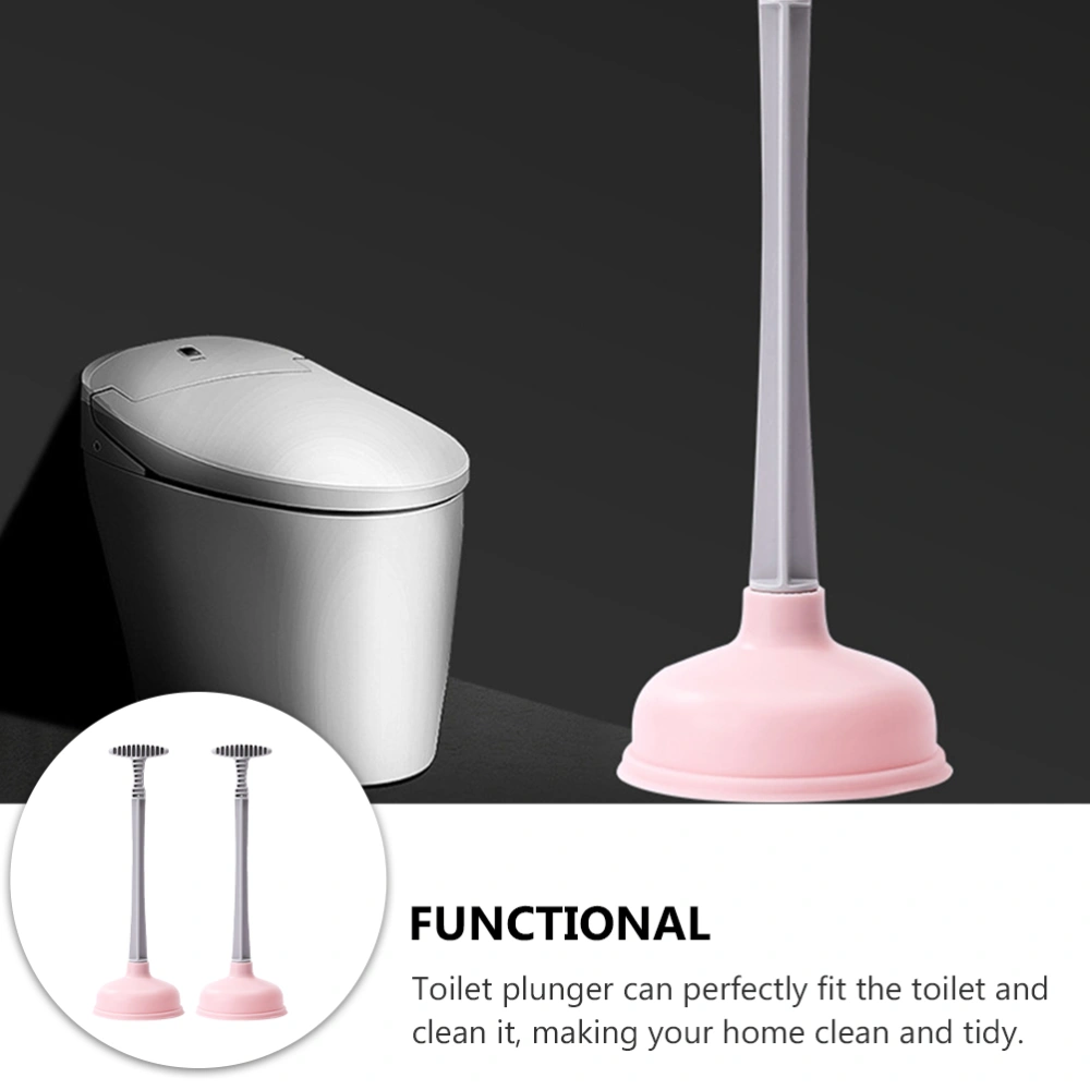 2pcs Toilet Clogging Solvers Home Suction Toilet Plungers Toilet Suction Sticks