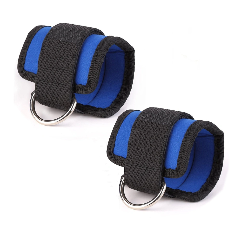 2pcs Ankle Strap Gym for Cable Machines for Butt and Leg Weights (Blue)