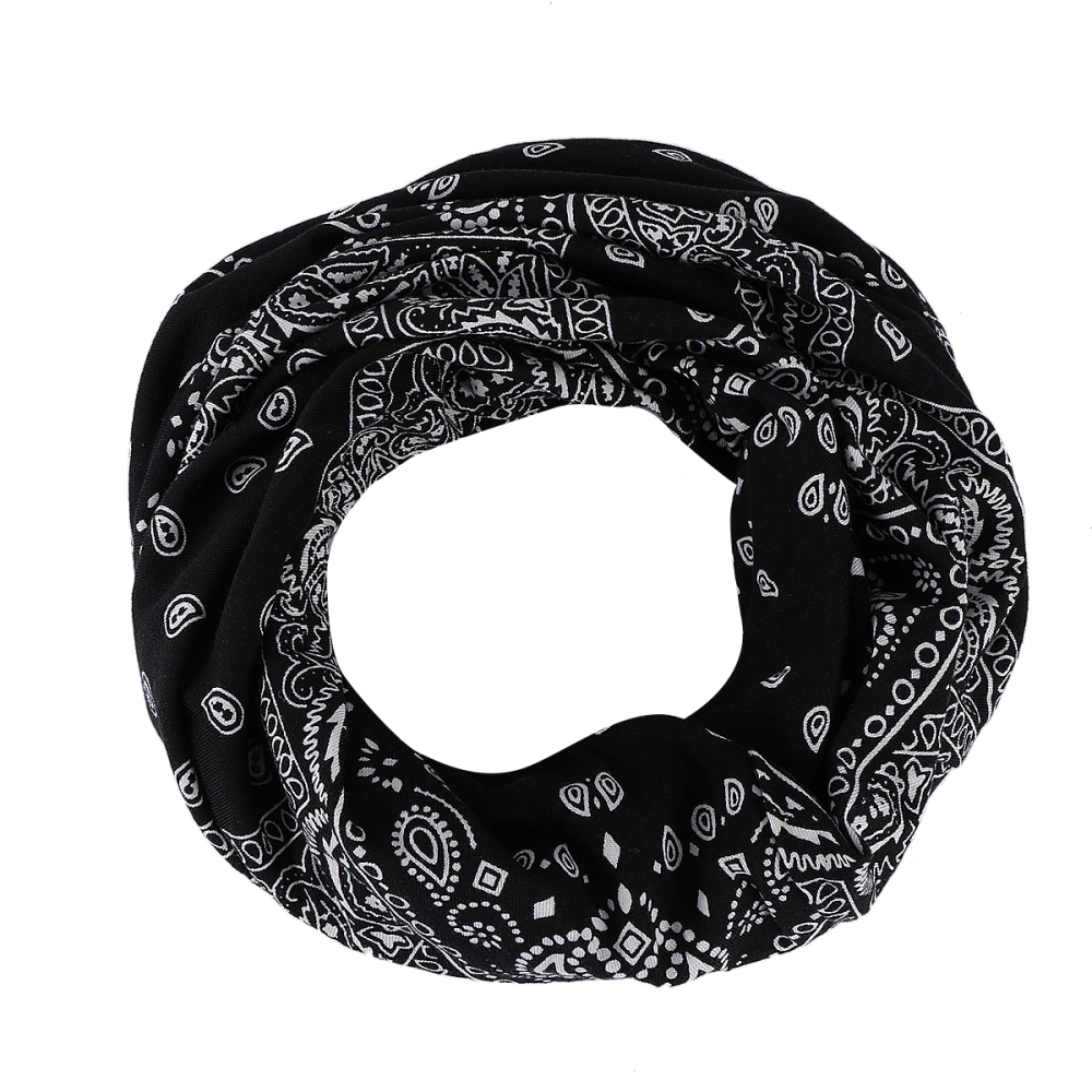 1PC Cashew Pattern Headwear Cotton Headscarf Fashion Sun Maternity Hat for Men Women Decoration (Black)