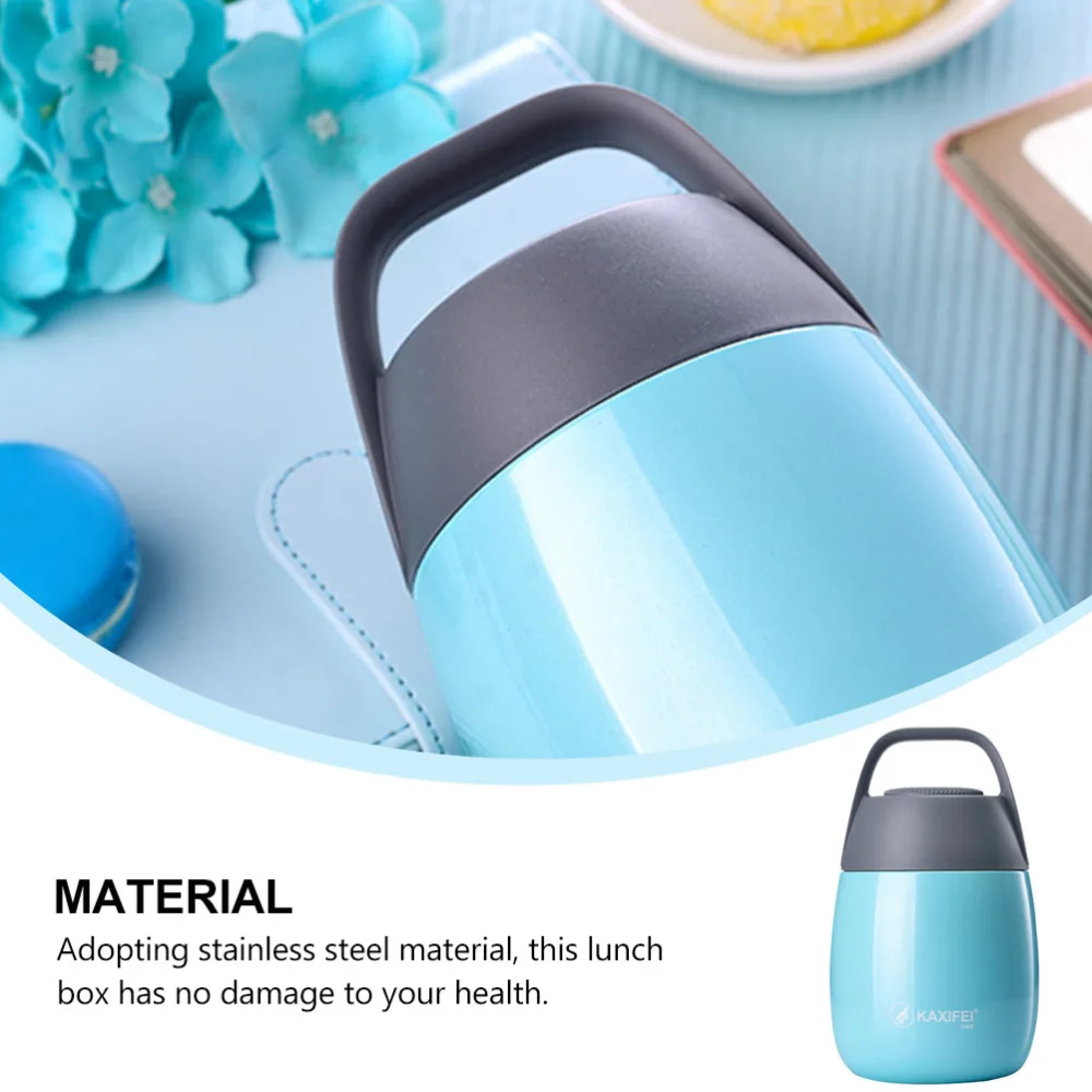 1Pc 450ML Portable Food Container Stainless Steel Bento Box Food Thermal Jar